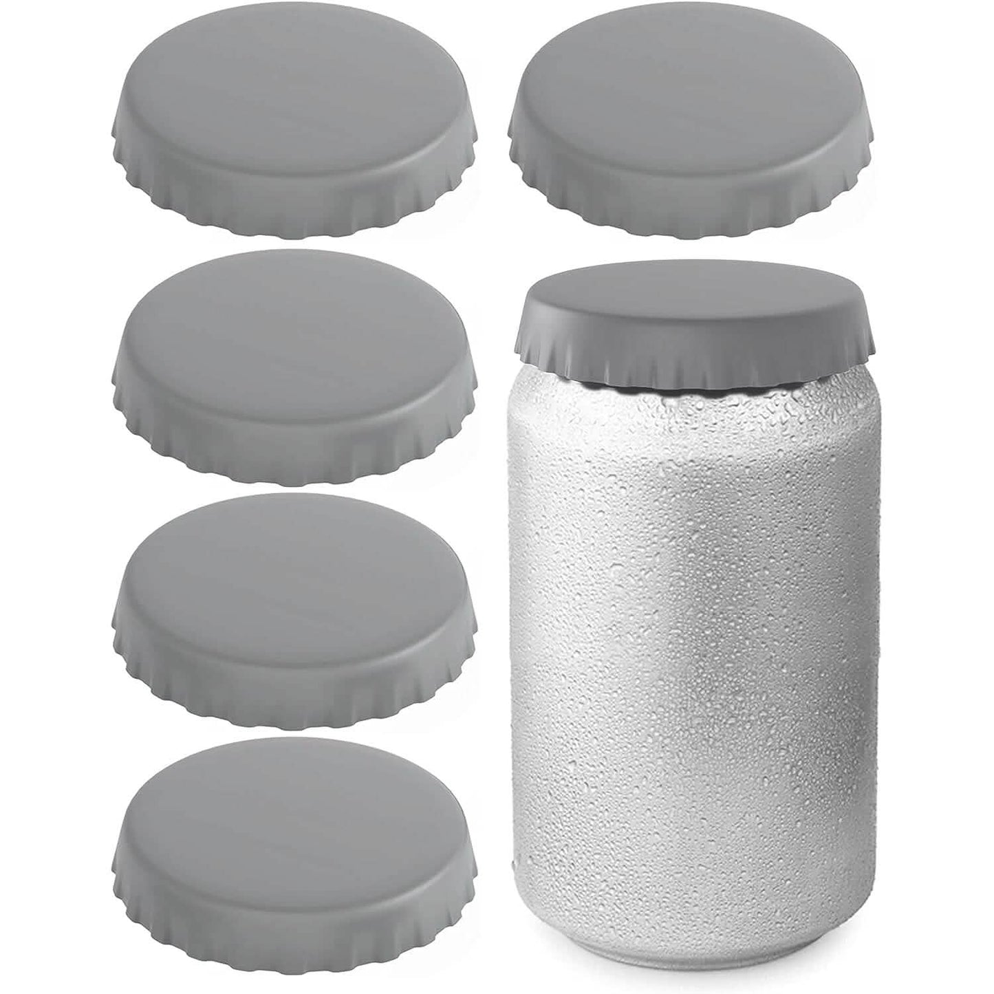 6-Pack: Silicone Can Lids Fits Standard Soda Cans DailySale