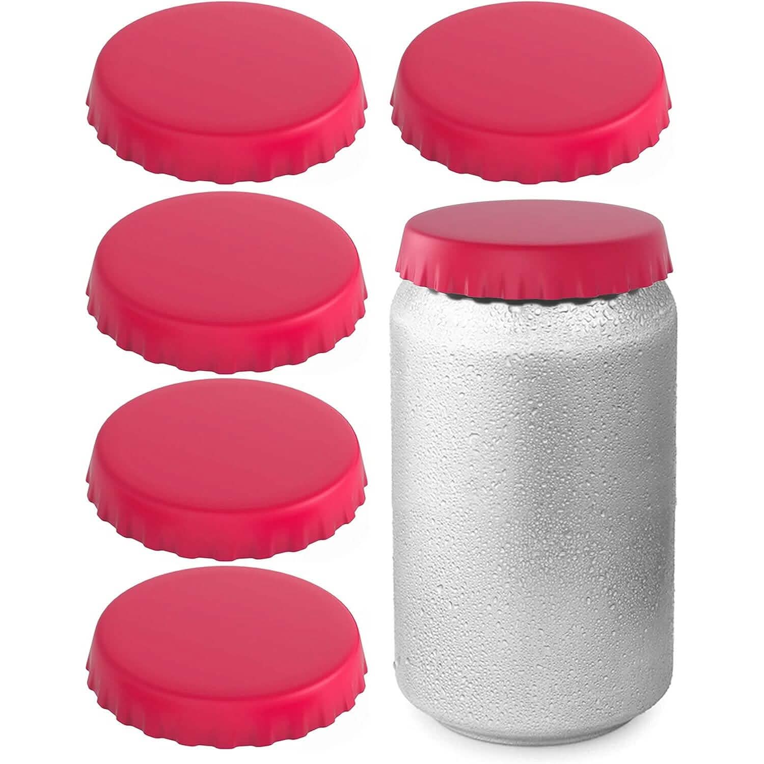 6-Pack: Silicone Can Lids Fits Standard Soda Cans DailySale