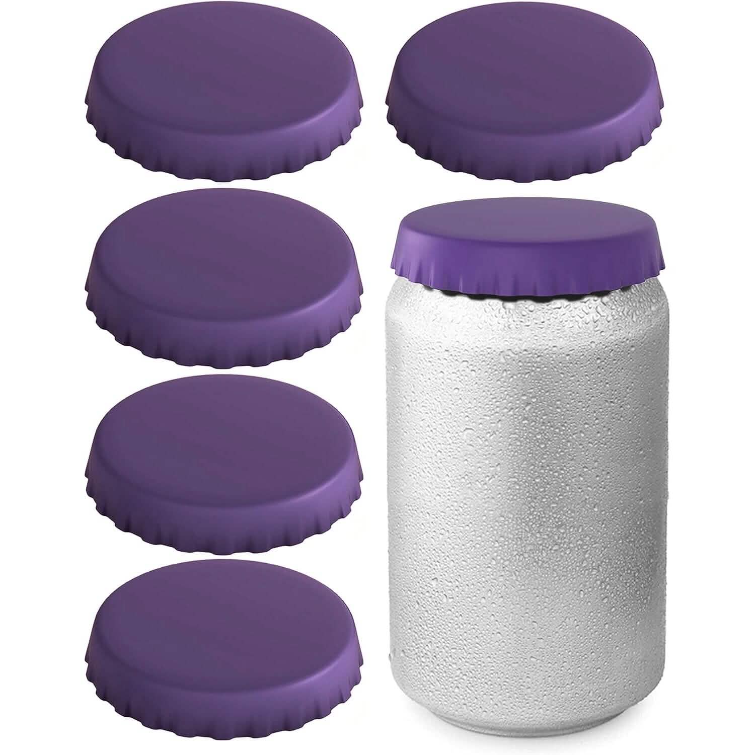 6-Pack: Silicone Can Lids Fits Standard Soda Cans DailySale