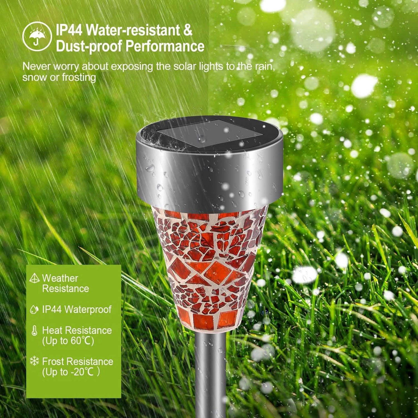 6-Pack: Solar Garden Lights IP44 Water Resistant DailySale