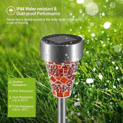 6-Pack: Solar Garden Lights IP44 Water Resistant DailySale