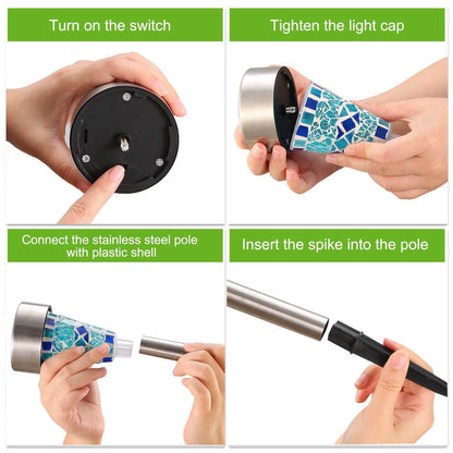 6-Pack: Solar Garden Lights IP44 Water Resistant DailySale