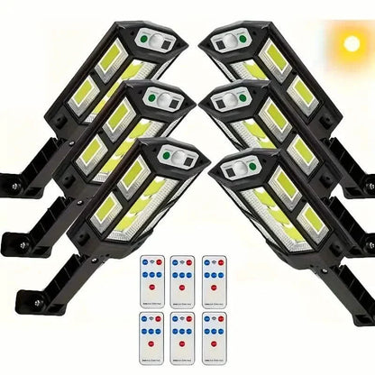 6-Pack: Solar Powered Motion Sensor Outdoor Garden Light with 108 COB LED Lights DailySale