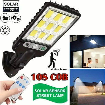 6-Pack: Solar Powered Motion Sensor Outdoor Garden Light with 108 COB LED Lights DailySale