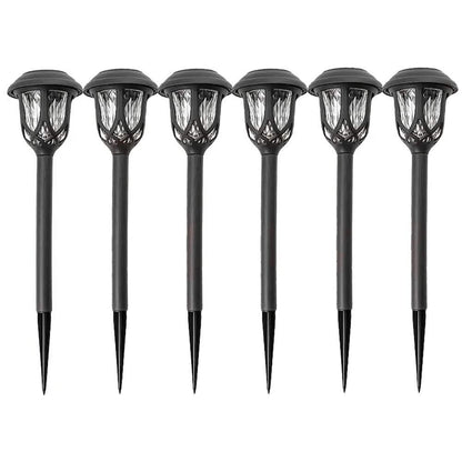 6-Pack: Solar Powered Pathway Lights - Touch-Controlled, Waterproof, Detachable, Energy Efficient, and Wireless Solar Garden Stake Lights DailySale
