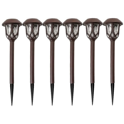 6-Pack: Solar Powered Pathway Lights - Touch-Controlled, Waterproof, Detachable, Energy Efficient, and Wireless Solar Garden Stake Lights DailySale