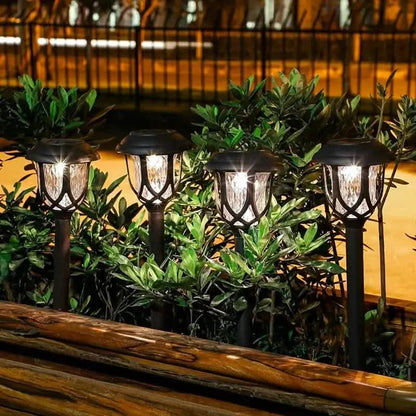6-Pack: Solar Powered Pathway Lights - Touch-Controlled, Waterproof, Detachable, Energy Efficient, and Wireless Solar Garden Stake Lights DailySale