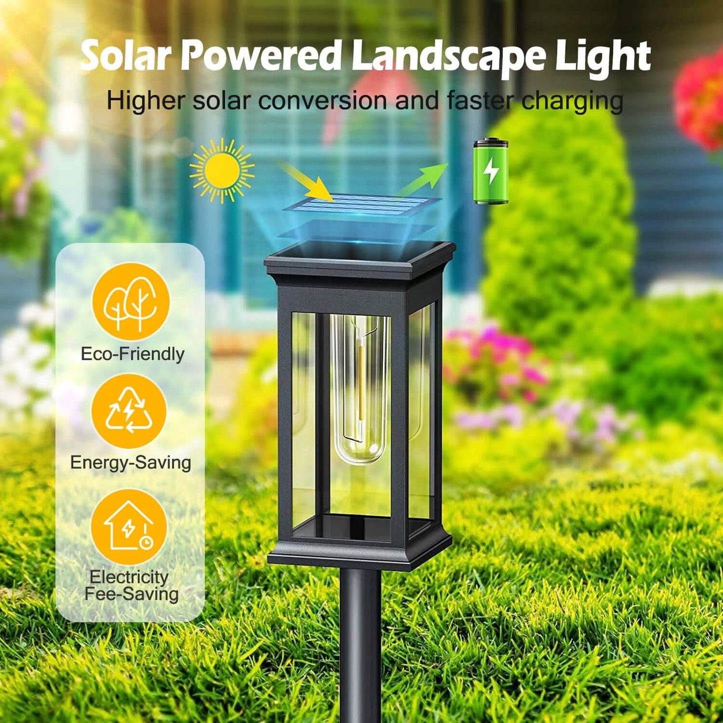 6-Pack: Solar Powered Stake Light IP65 Waterproof Auto On Off DailySale