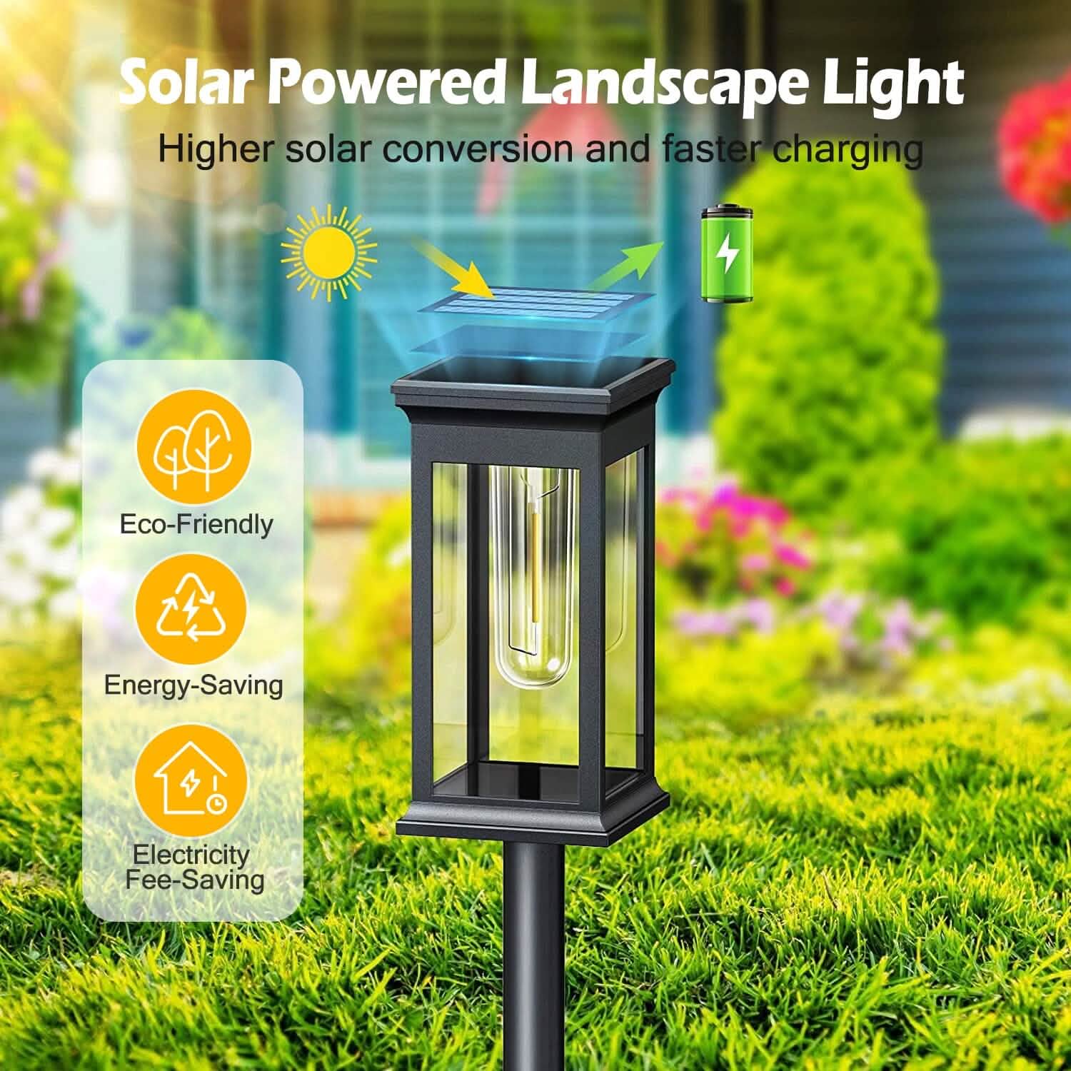 6-Pack: Solar Powered Stake Light IP65 Waterproof Auto On Off DailySale