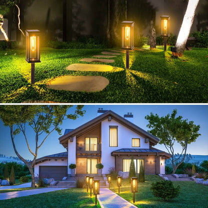 6-Pack: Solar Powered Stake Light IP65 Waterproof Auto On Off DailySale