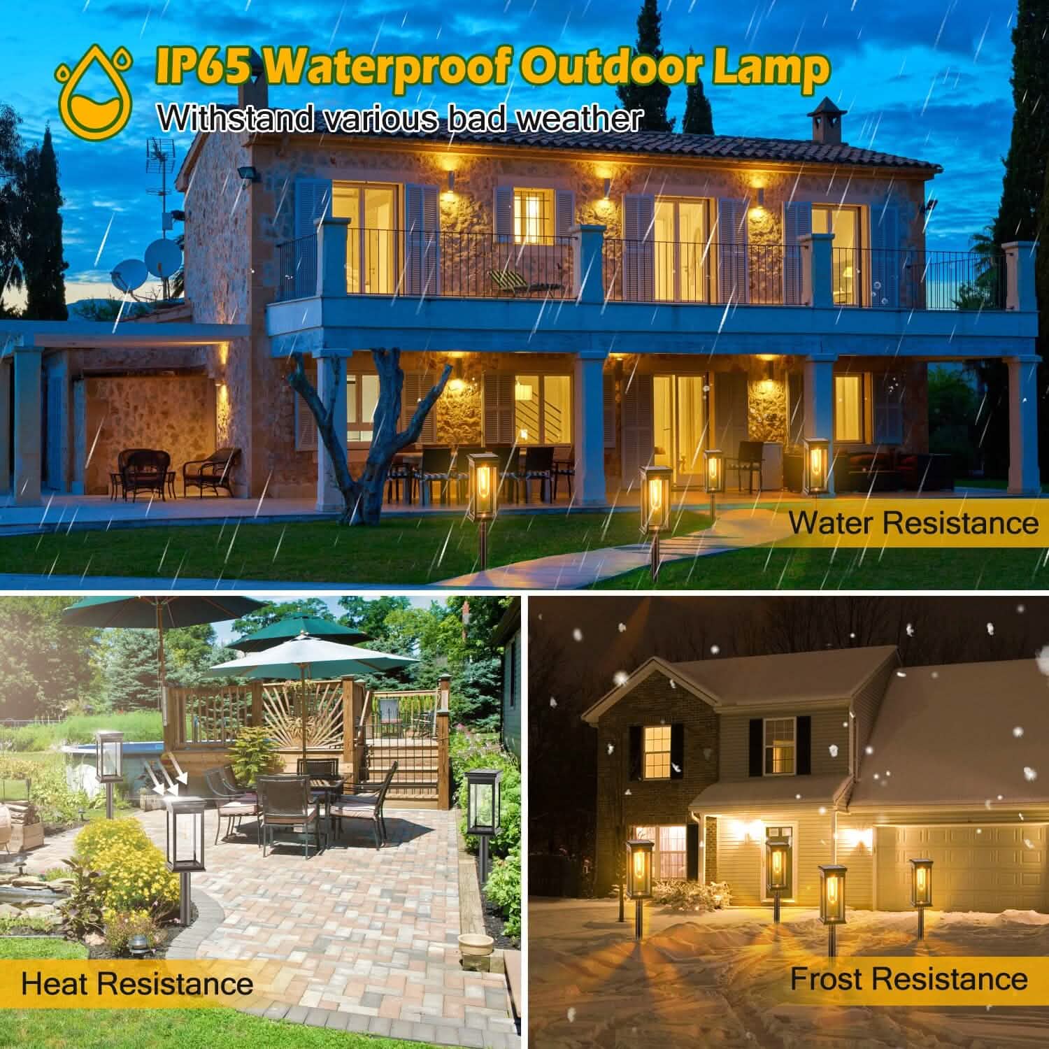 6-Pack: Solar Powered Stake Light IP65 Waterproof Auto On Off DailySale
