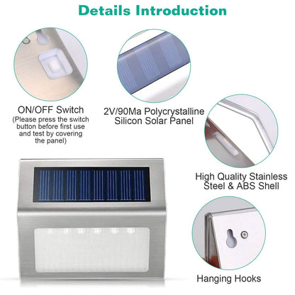 6-Pack: Solar Step Lights DailySale