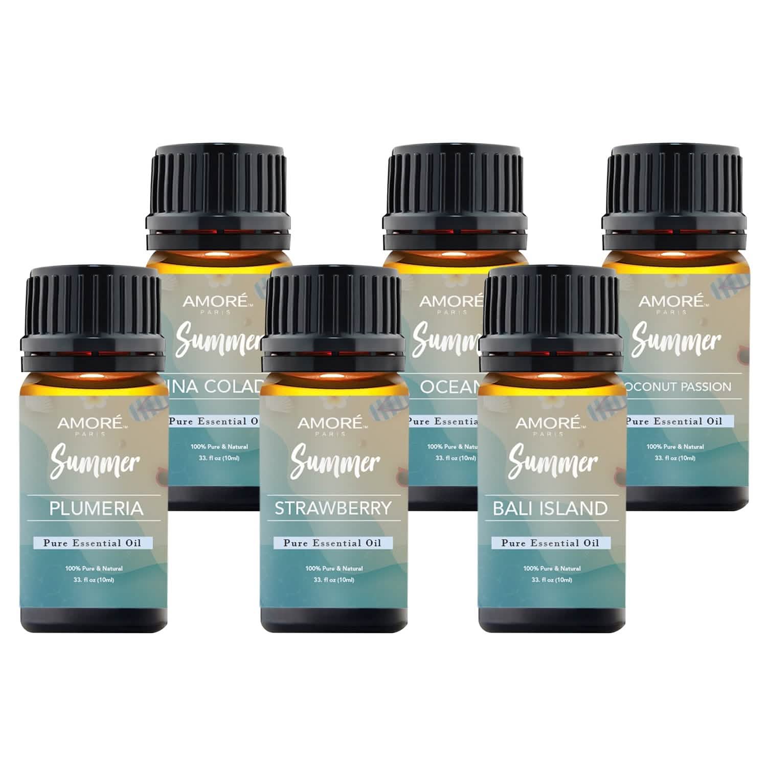 6-Pack: Summer Vibe Fresh Scented Aromatherapy Essential Oil For Diffusers Humidifiers DailySale