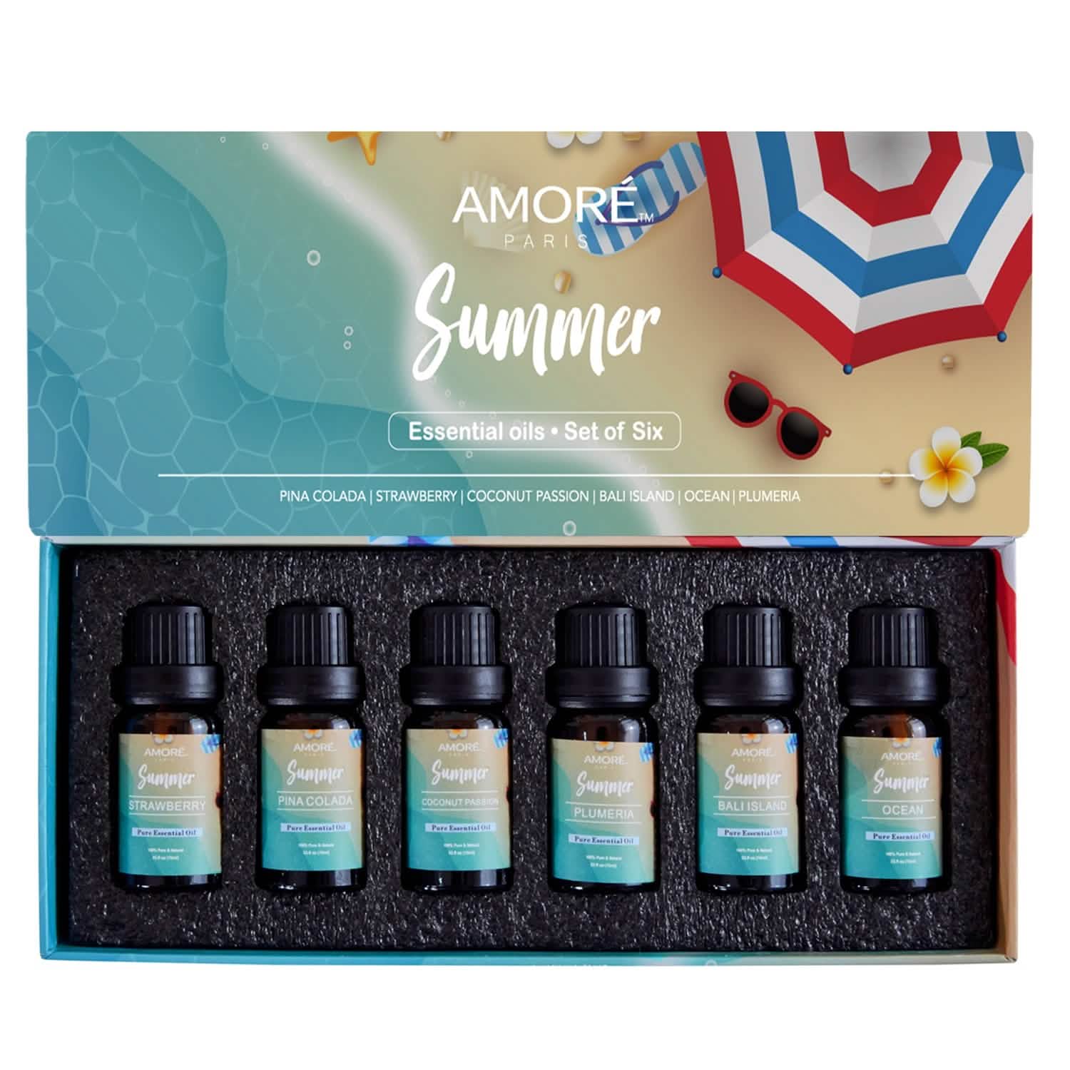 6-Pack: Summer Vibe Fresh Scented Aromatherapy Essential Oil For Diffusers Humidifiers DailySale