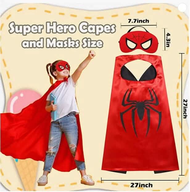 6-Pack: Superhero Reversible Cape & Mask Set DailySale