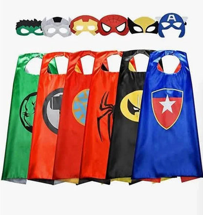 6-Pack: Superhero Reversible Cape & Mask Set DailySale