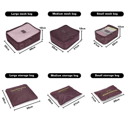 6-Pack: Travel Storage Bag Set Packing Cube Organizer DailySale