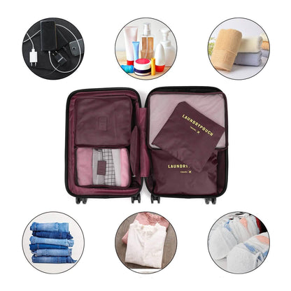 6-Pack: Travel Storage Bag Set Packing Cube Organizer DailySale