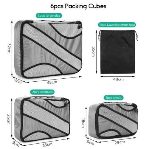 6-Pack: Travel Suitcase Storage Bag Set DailySale