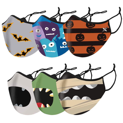 6-Pack: Two-Layer Reusable Halloween Kids Face Mask With Adjustable Earloop DailySale