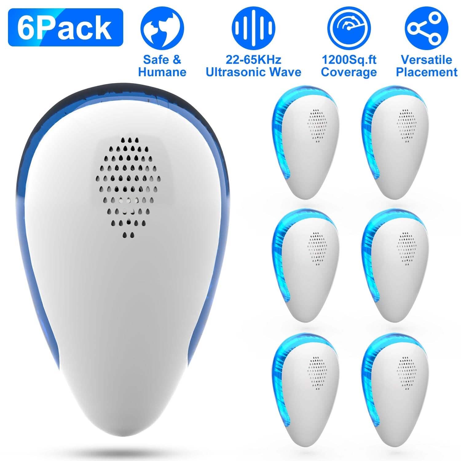 6-Pack: Ultrasonic Pest Repeller Indoor Plug in Bug Repellent DailySale