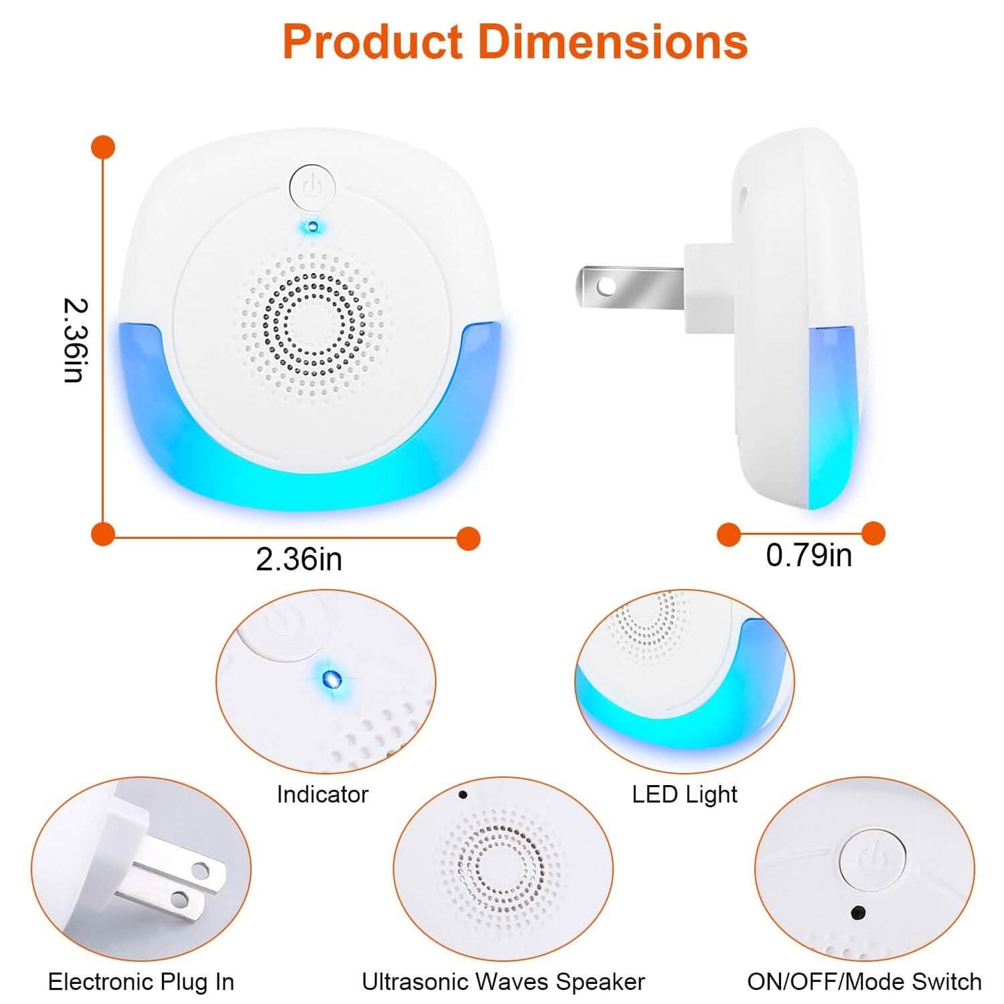 6-Pack: Ultrasonic Pest Repellers Plug-In Indoor Pest Control Mouse Repellent DailySale