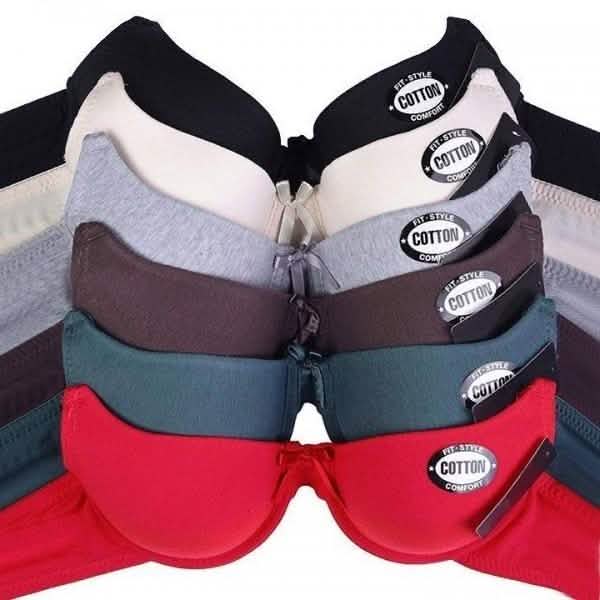 6-Pack: Unibasic Women Full Cup Comfort Breathable Cotton Bra - Assorted Sizes DailySale
