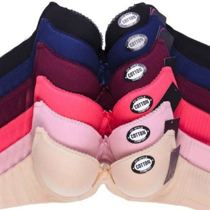 6-Pack: Unibasic Women Full Cup Comfort Breathable Cotton Bra - Assorted Sizes DailySale
