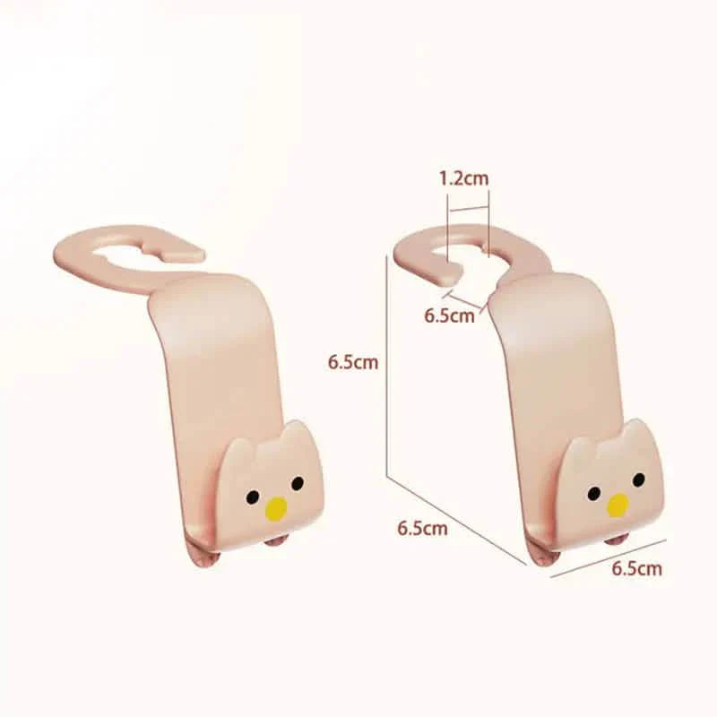 6-Pack: Universal Car Seat Hanger Hooks Cute Cartoon Double-hook DailySale