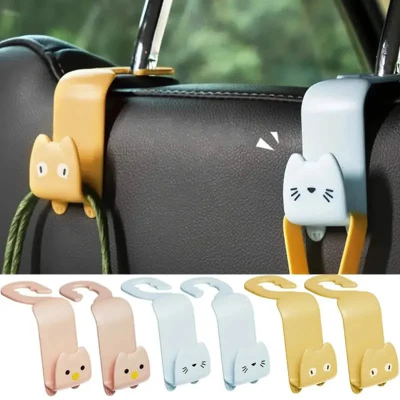 6-Pack: Universal Car Seat Hanger Hooks Cute Cartoon Double-hook DailySale