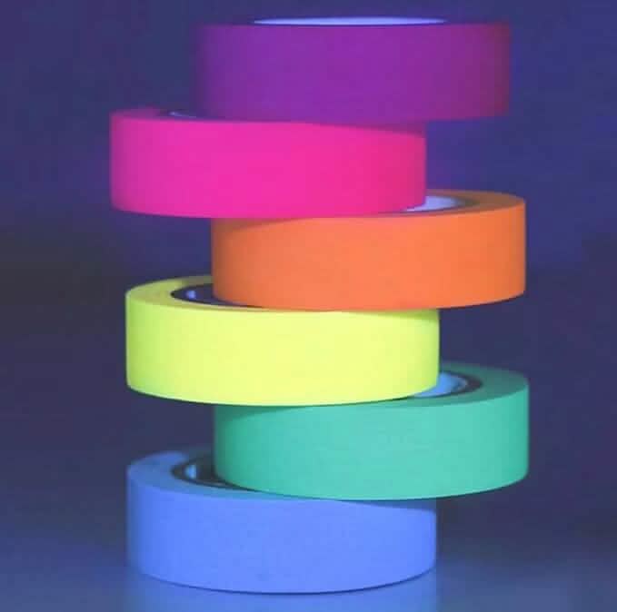 6-Pack: UV Gaffer Fluorescent Party Tape Blacklight Reactive Glow In The Dark Tape DailySale