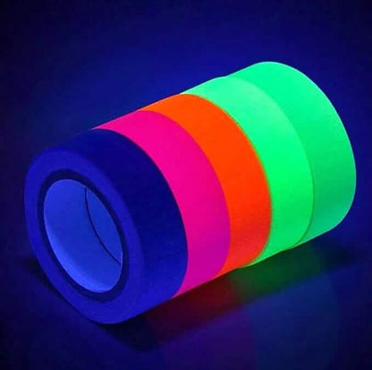 6-Pack: UV Gaffer Fluorescent Party Tape Blacklight Reactive Glow In The Dark Tape DailySale
