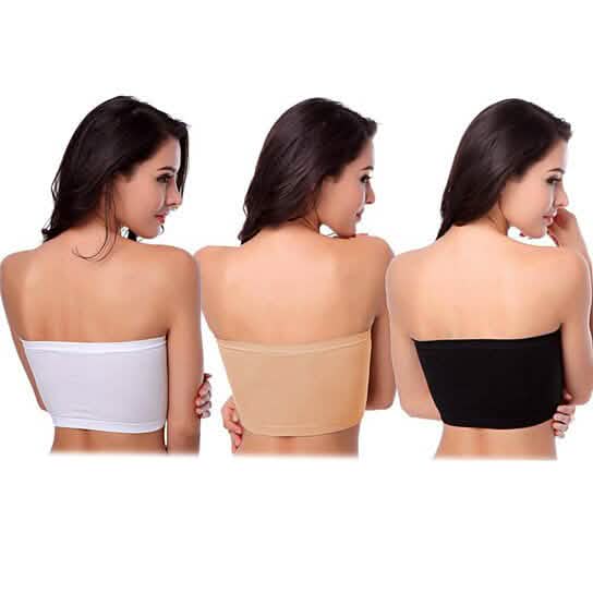6-Pack: Women's Seamless Bandeau Tube Padded Bralettes DailySale