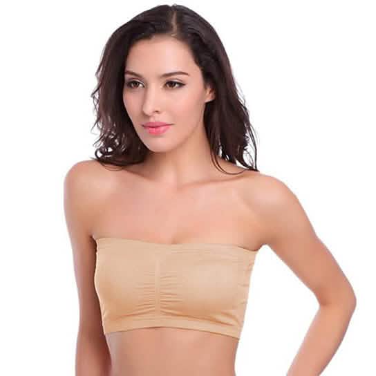 6-Pack: Women's Seamless Bandeau Tube Padded Bralettes DailySale