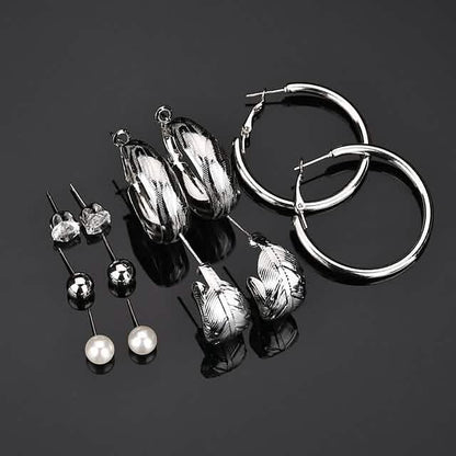 6-Pair: Women's Simple Fashion Modern Trendy Earrings DailySale