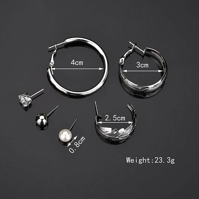 6-Pair: Women's Simple Fashion Modern Trendy Earrings DailySale