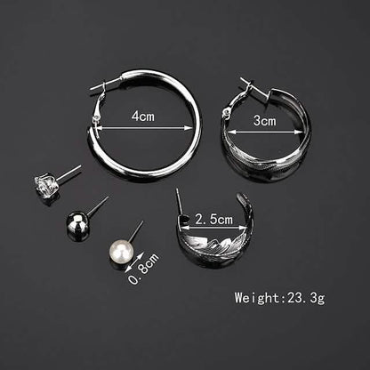 6-Pair: Women's Simple Fashion Modern Trendy Earrings DailySale