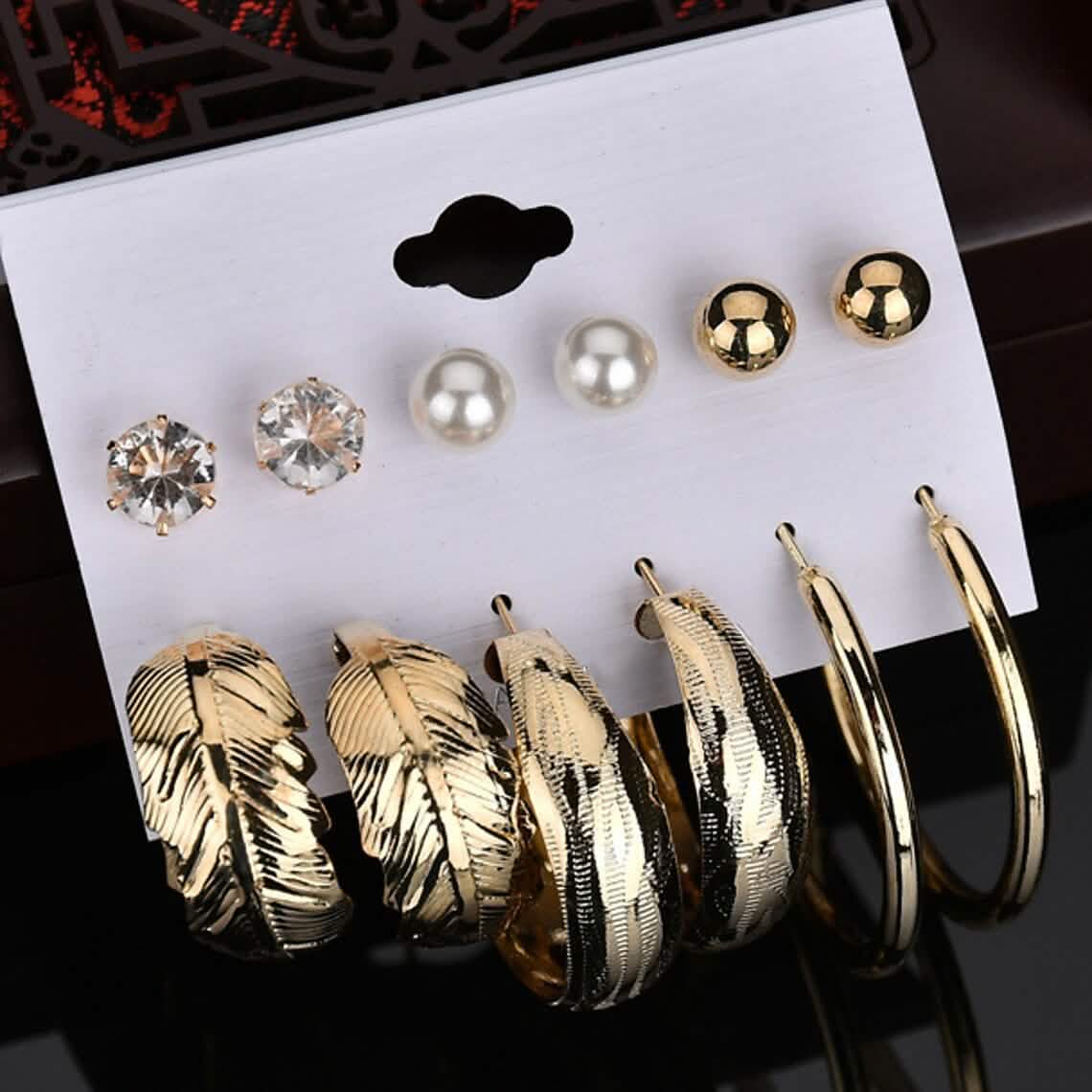 6-Pair: Women's Simple Fashion Modern Trendy Earrings DailySale
