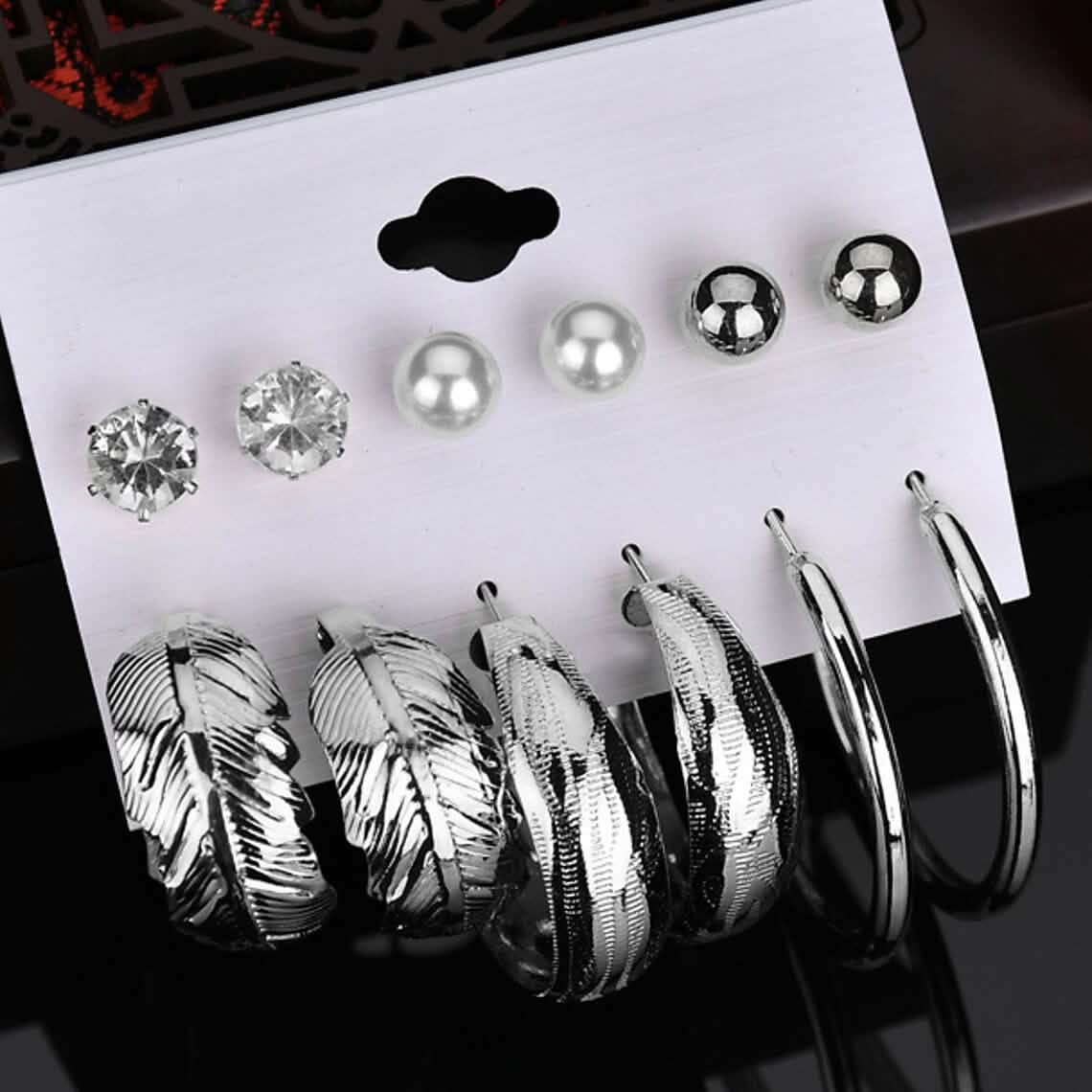 6-Pair: Women's Simple Fashion Modern Trendy Earrings DailySale