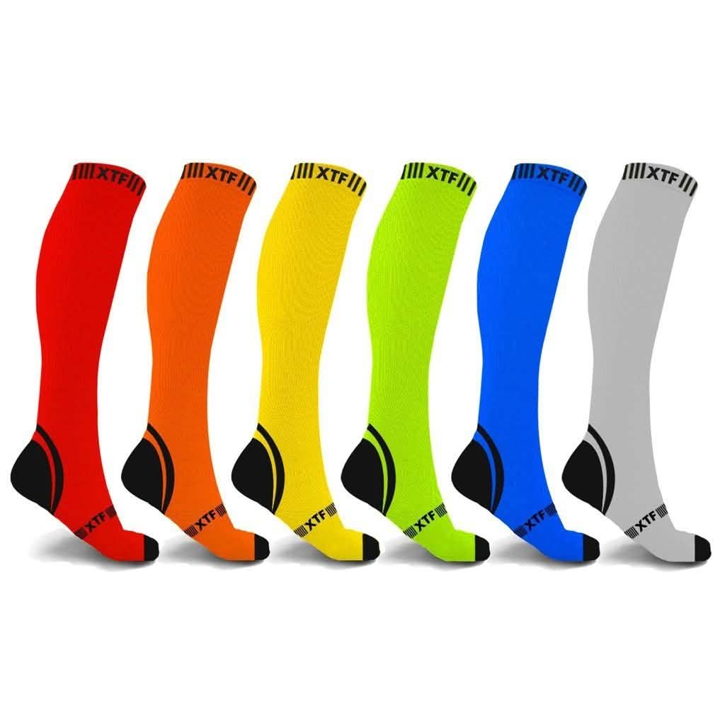 6-Pairs: Graduated Knee High Compression Socks - Size: S/M DailySale
