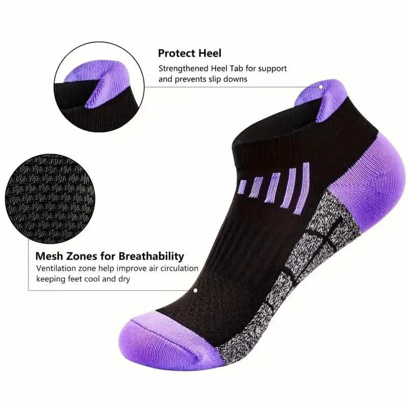 6-Pairs: Low Cut Cushioned Breathable Ankle Socks For Running Cycling Hiking DailySale