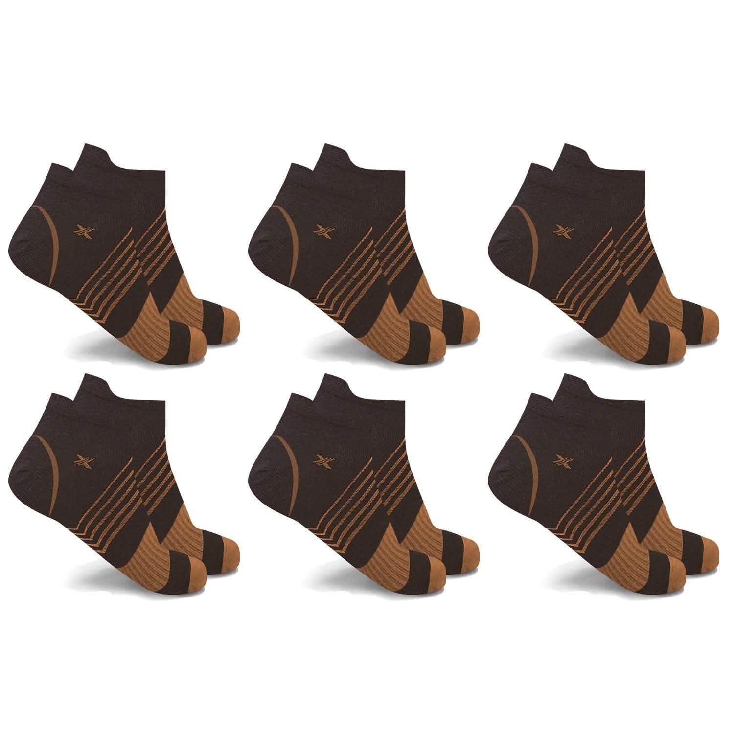 6-Pairs: Ultra V-Striped Ankle Compression Socks DailySale