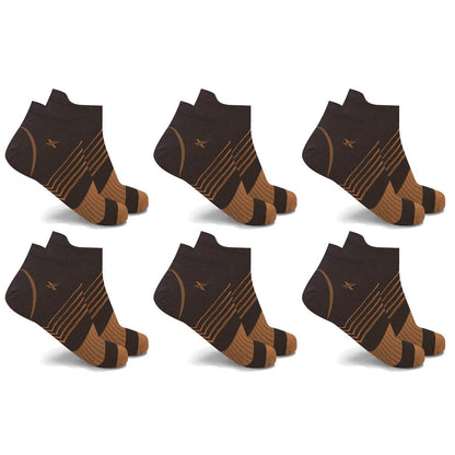 6-Pairs: Ultra V-Striped Ankle Compression Socks DailySale