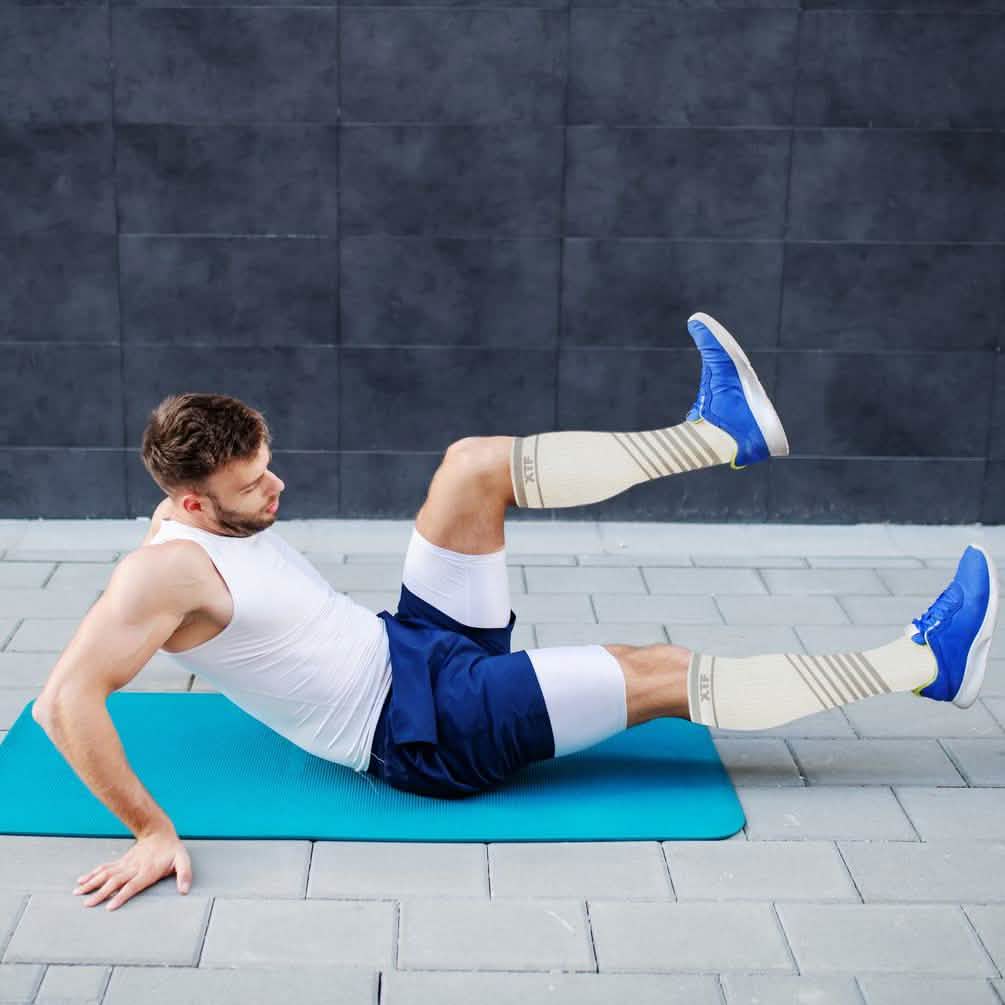 6-Pairs: Ultra V-Striped Knee-Length Compression Socks DailySale