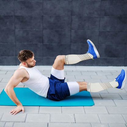 6-Pairs: Ultra V-Striped Knee-Length Compression Socks DailySale