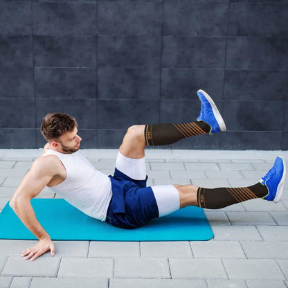 6-Pairs: Ultra V-Striped Knee-Length Compression Socks DailySale