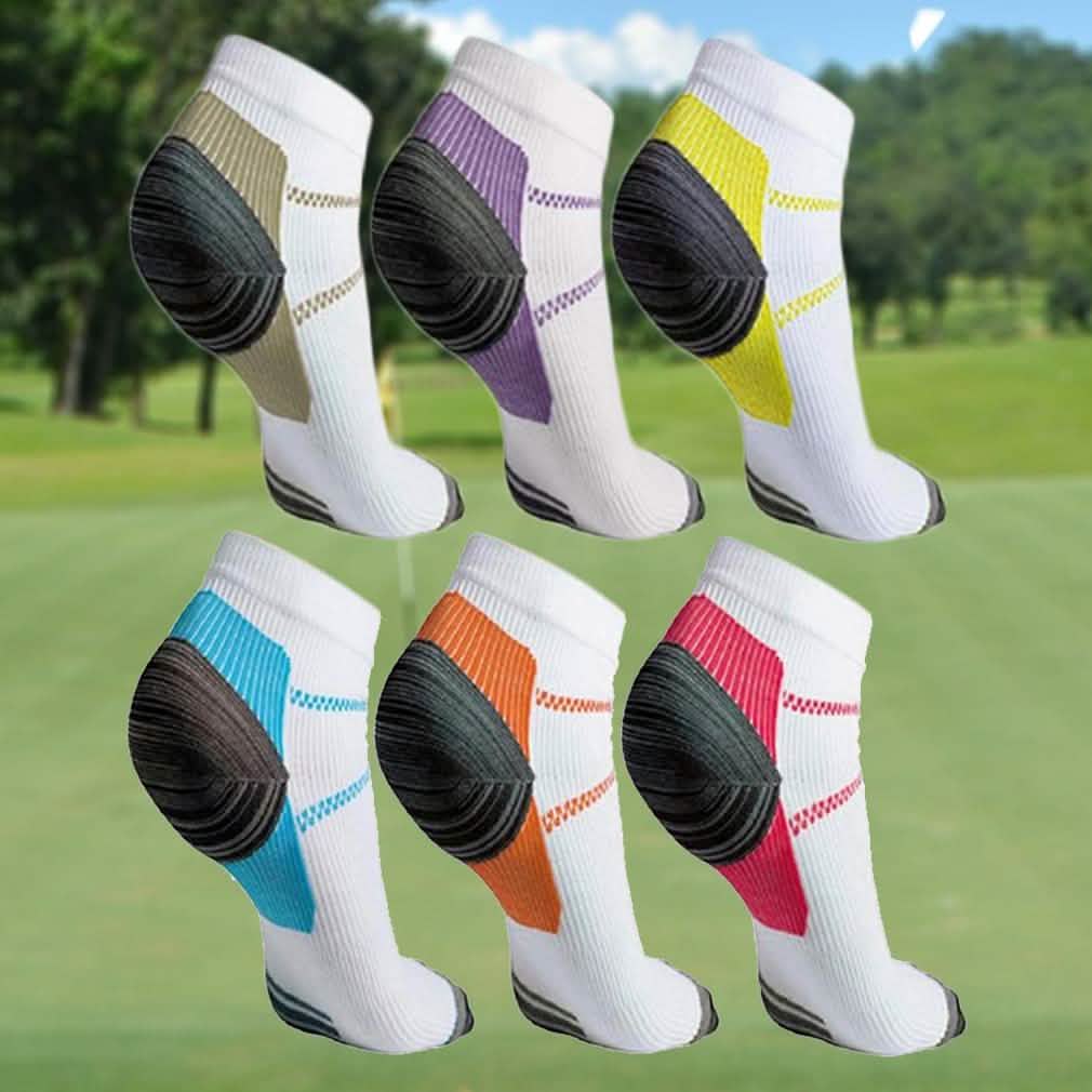 6 Pairs: Unisex Ankle-Length Compression Socks DailySale