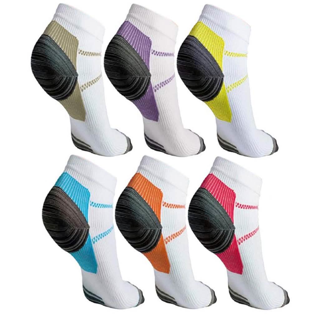 6 Pairs: Unisex Ankle-Length Compression Socks DailySale