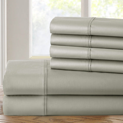 6-Piece: 1200 Thread Count Cotton Rich Solid Sateen Sheet Set DailySale