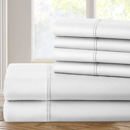 6-Piece: 1200 Thread Count Cotton Rich Solid Sateen Sheet Set DailySale
